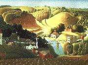 Grant Wood Stone City, Iowa France oil painting reproduction